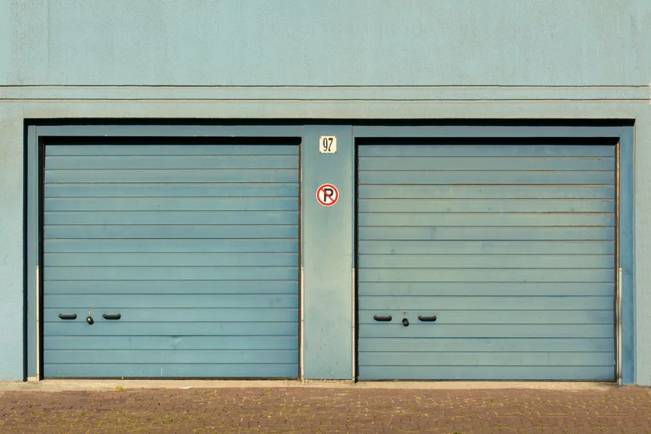 Garage door technician at work
